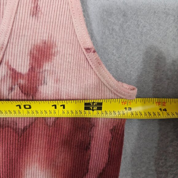 Enza Costa Silk Rib Tank Dress Midi Tie-Dye Pinks Lux Basics Size Small/XS - Picture 4 of 6